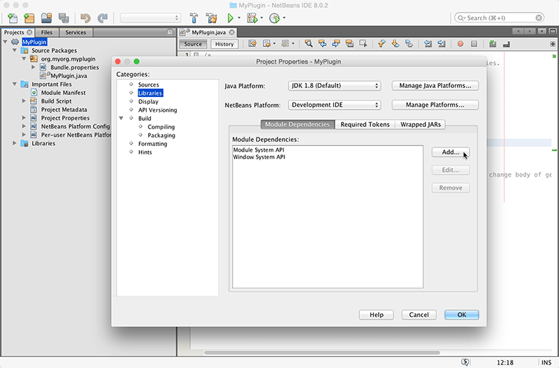 Project Properties Libraries