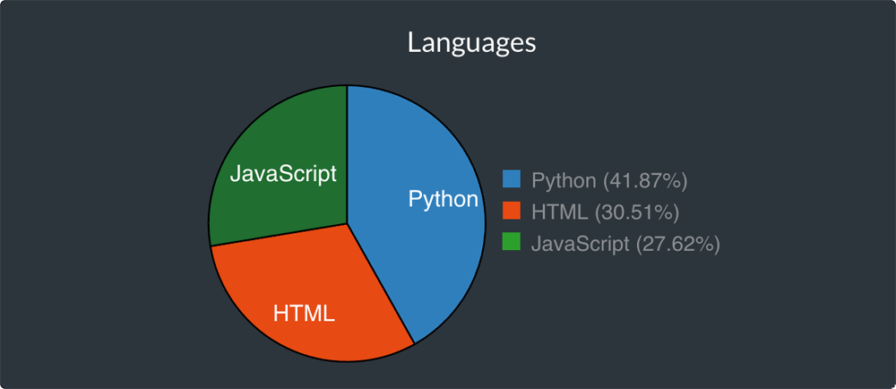 Language tracking report in WakaTime