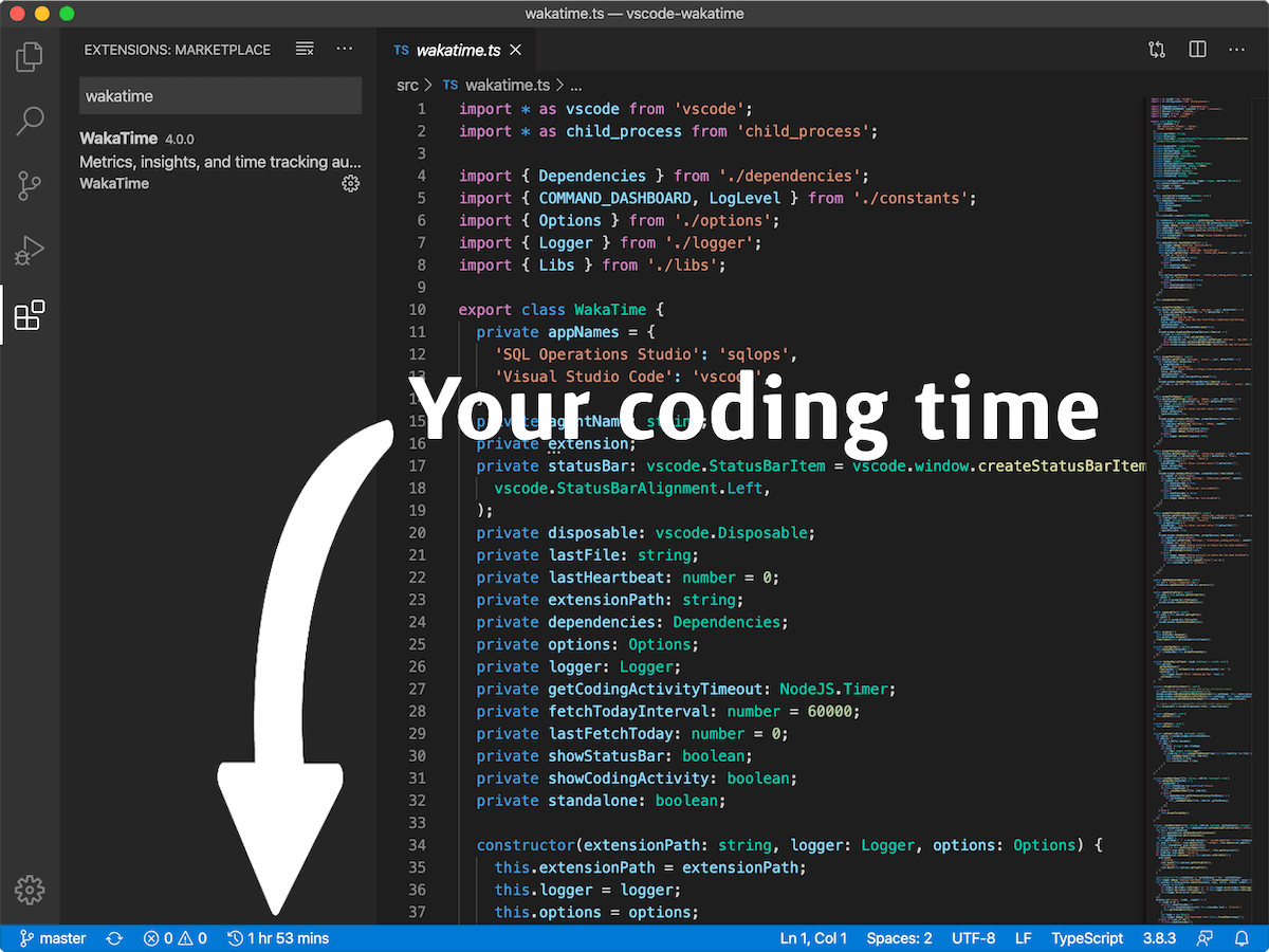 VS Code status bar